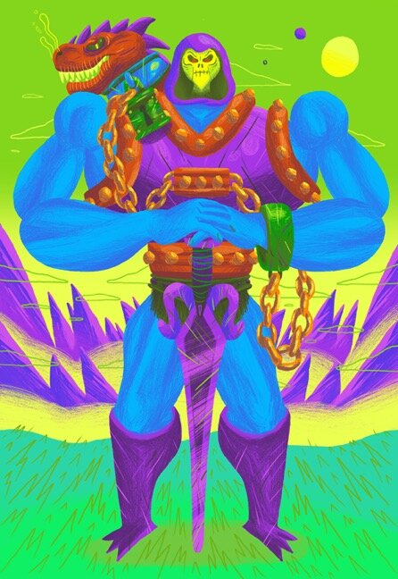 Dragon Blaster Skeletor, 2019, by Scott Balmer
