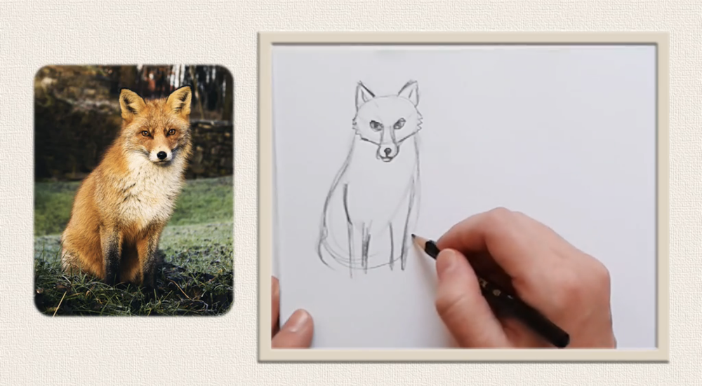 Draw the head of one animal and add other animals’ body parts to make up a new creature. 