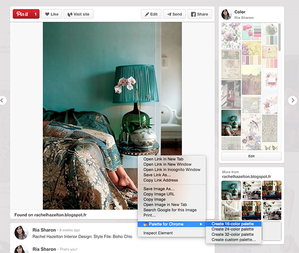 Use online tools, like Palette for Chrome, to build your color palette.