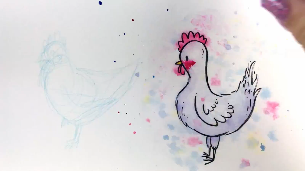Dibujo de gallina