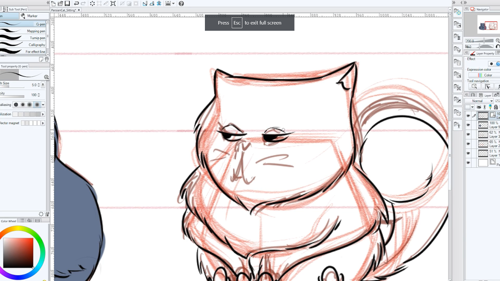 como desenhar um gato persa