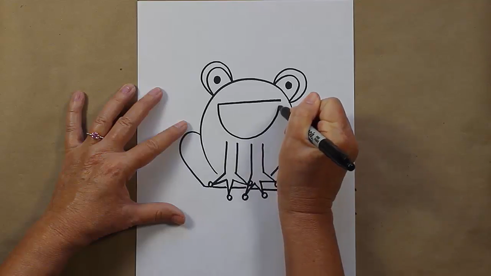 Frosch-Zeichnung