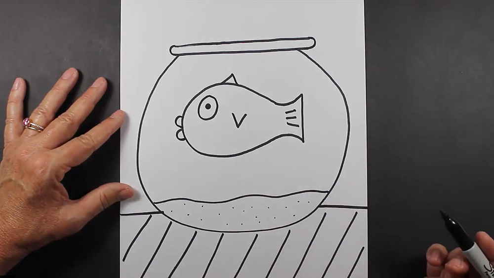 como desenhar um peixe