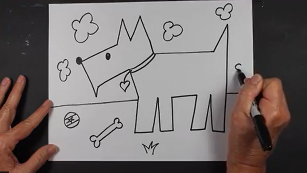 Hund-Zeichnung