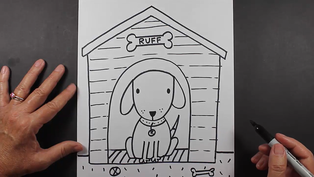 Dibujo de perrito cachorro