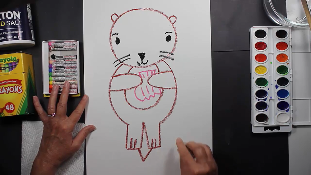 como desenhar uma lontra