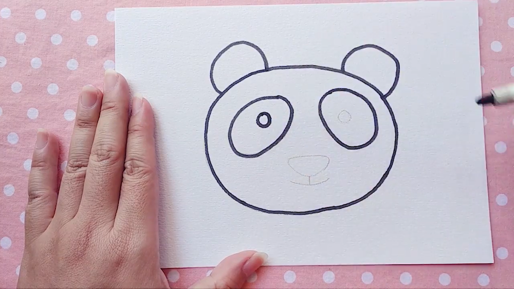 como desenhar um panda