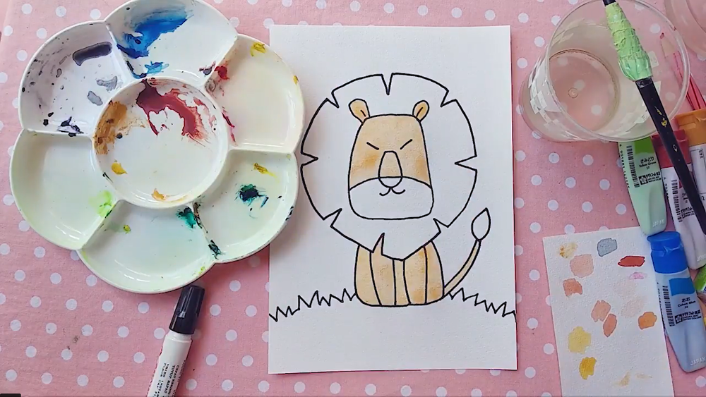 Löwen-Zeichnung