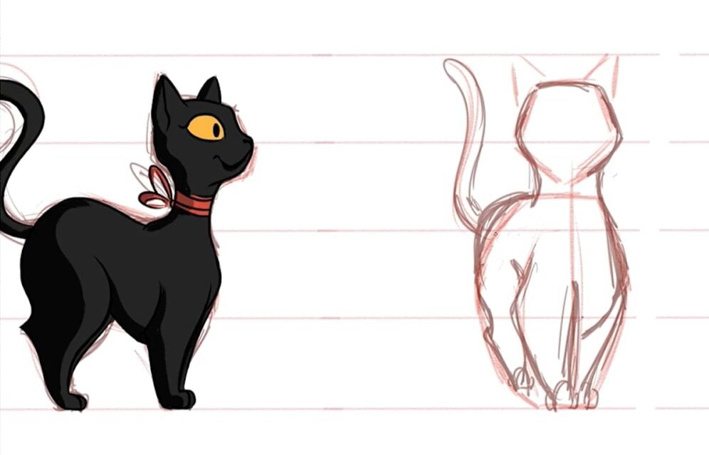 como desenhar um gato bombaim