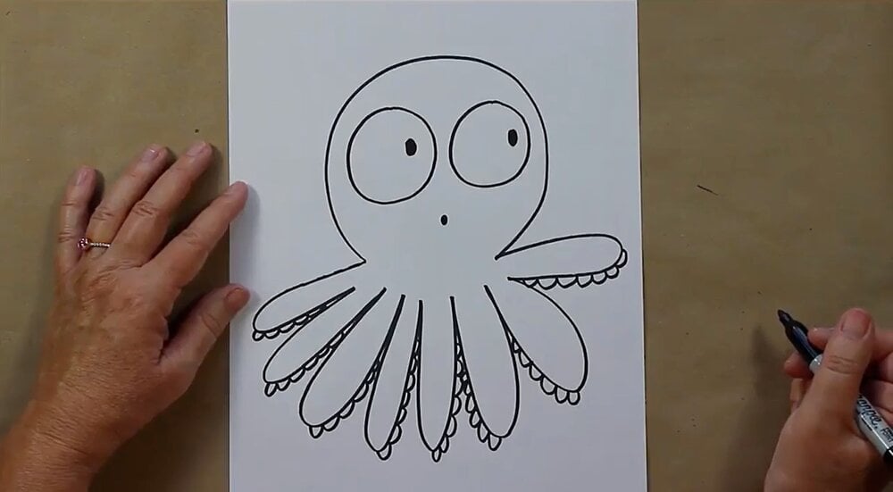 Kraken-Zeichnung