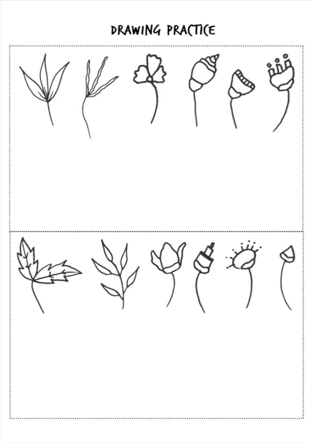 como desenhar uma flor