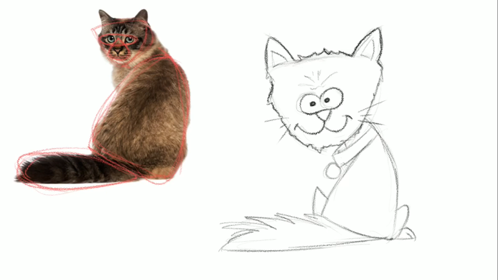 Katzen-Zeichnung