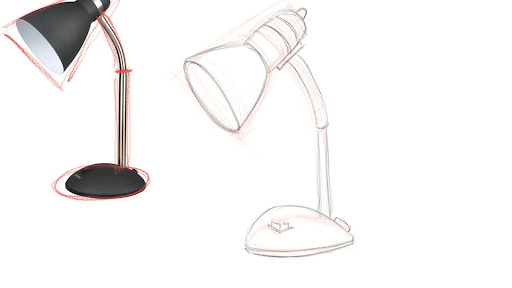 como desenhar uma lâmpada