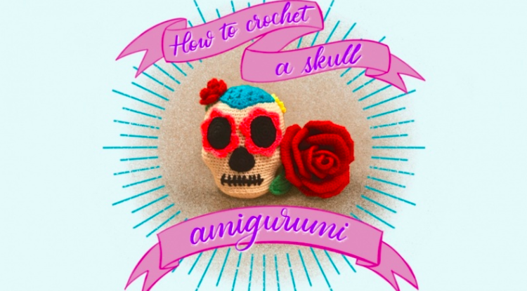 Learn to crochet skull amigurumi with  Andrea
