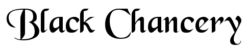 Black Chancery calligraphy font