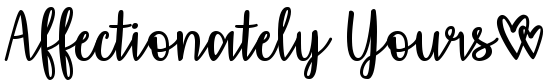 Affectionately Yours calligraphy font