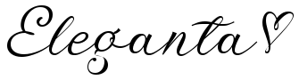 Eleganta calligraphy font
