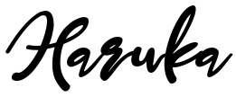 Haruka calligraphy font
