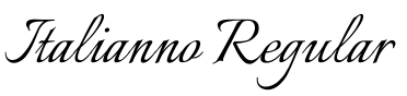 Italianno Regular calligraphy font