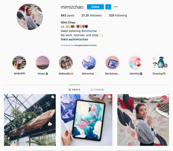 In addition to dreamy designs, Mimi Chao also shares advice for fellow designers on her Instagram account.