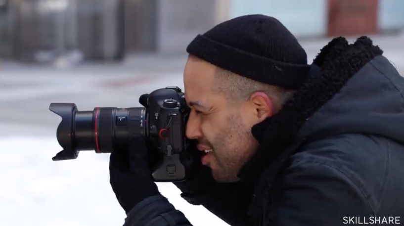Skillshare instructor Justin Bridges explains the fundamentals of using a DSLR camera, which includes setting shutter speed, aperture, ISO, and more.