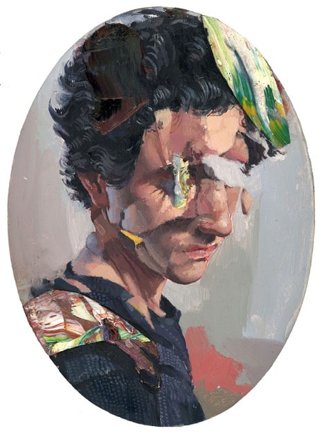 ‘self-portrait 2018" (oil on panel, 6"x9") © Zach K. Mendoza