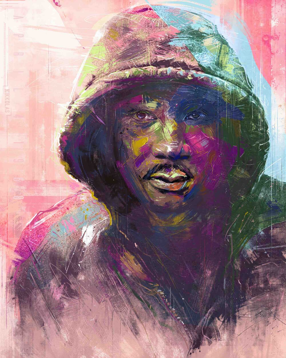 Nikkolas Smith’s speed painting of Dr. Martin Luther King Jr. in Trayvon Martin’s hoodie