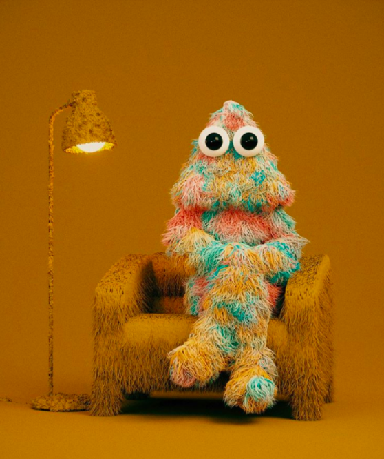 This still portrays one of John McLaughlin’s “fuzzy dudes”—but you can find animations of these creatures on his Instagram.