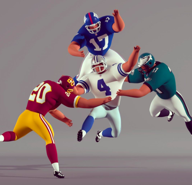 Fraser Davidson’s often sports-centric illustrations and animations incorporate bold colors and modern graphics.