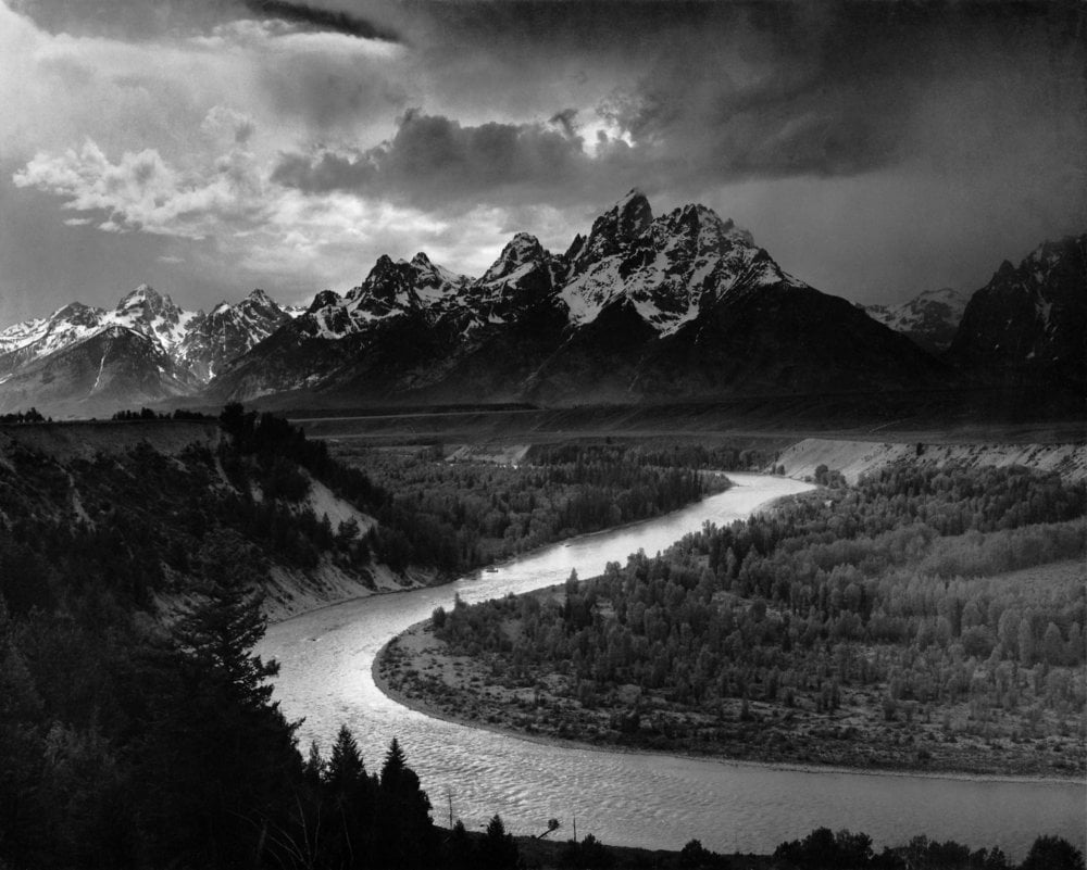 Tetons and the Snake River  by Ansel Adams ( image source )
