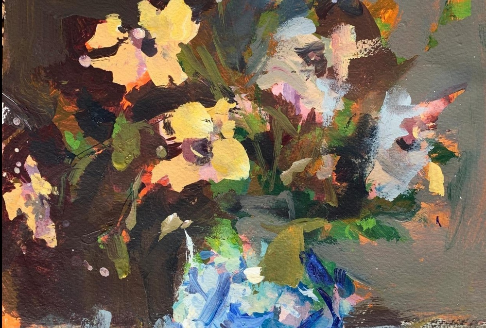 Stillebenmalerei von Kursleiter Robert Joyner von „So verbindet man traditionelle und zeitgenössische Farbtheorien mit Acrylfarben“.