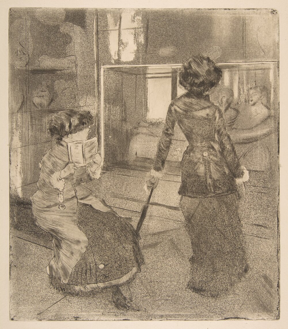 Edgar Degas, Portrait of Mary Cassatt and her sister, Lydia, 1879–80. Metropolitan Museum of Art. Rogers Fund, 1919.