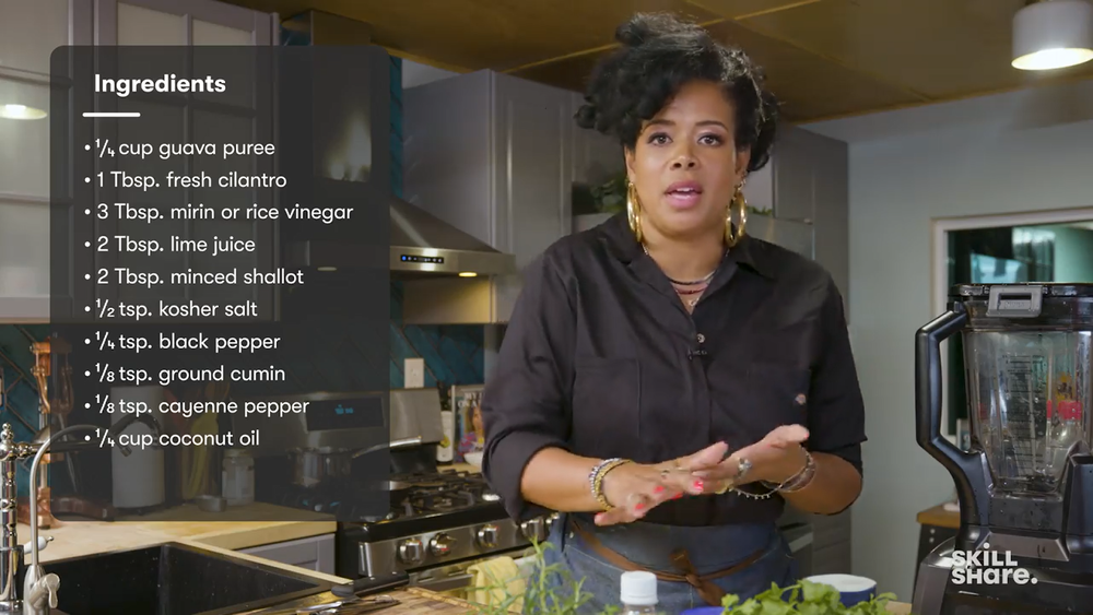 Tropical-tasting guava vinaigrette is simple and delicious.