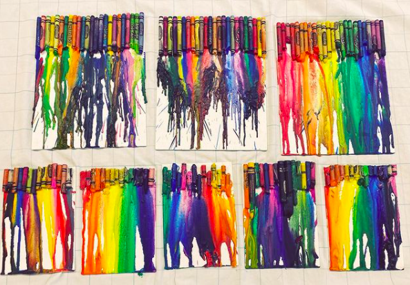 Try this popular, colorful crayon art project!