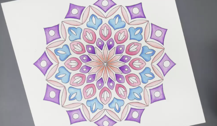 Use your crayons to make a beautiful mandala.