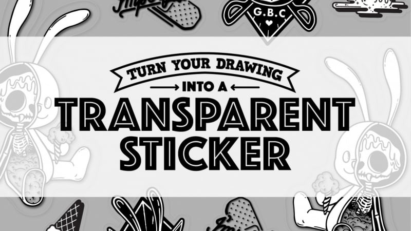 Turn your drawing into a transparent sticker with Alice using the iPad Pro and Adobe Illustrator