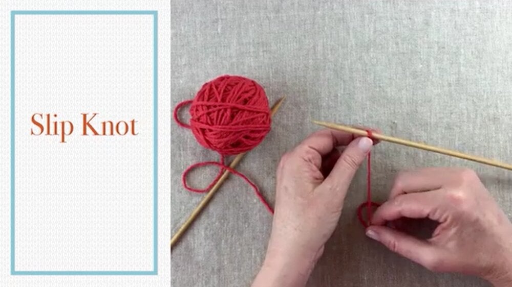 knitting slip knot