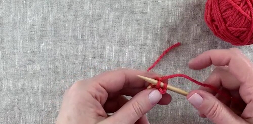 knitting first row