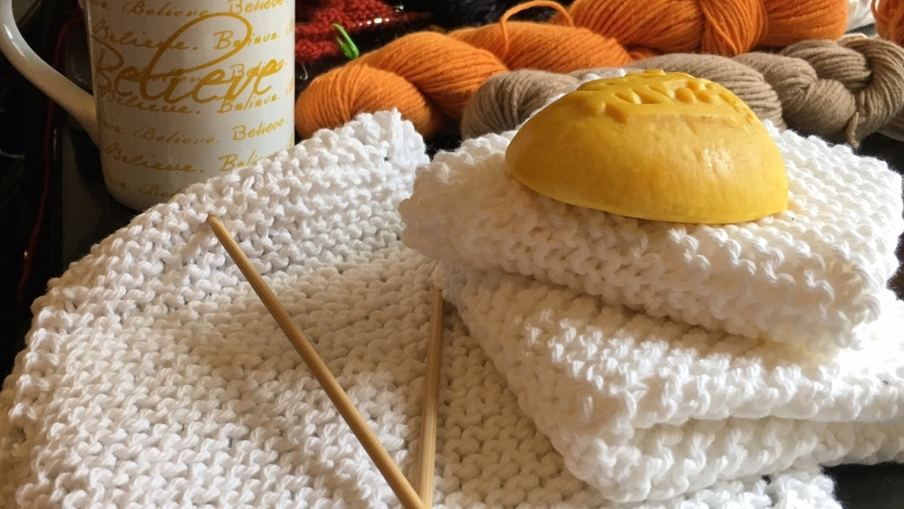 knitted washcloth