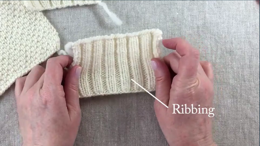 Ribbing knitting
