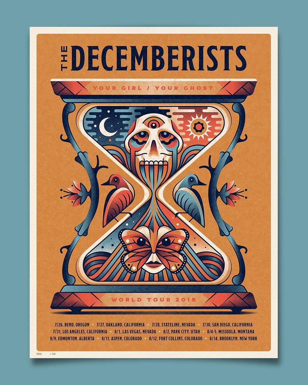 DKNG music poster for The Decemberists