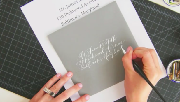 Having names and addresses printed out can help you accurately align your calligraphy on the envelope.