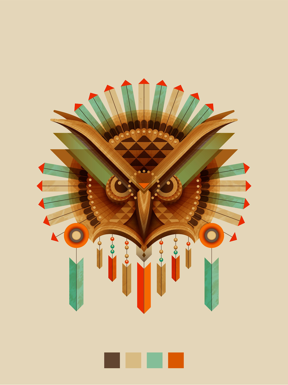 Student work by Jeremy Kramer for   Illustration for Designers: Create Your Own Geometric Animal