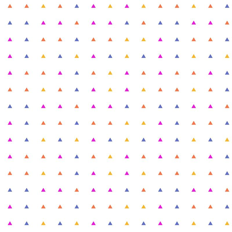 Trabalho da estudante Yumiko K para o curso Illustrator para o almoço: crie uma gama de padrões de triângulos