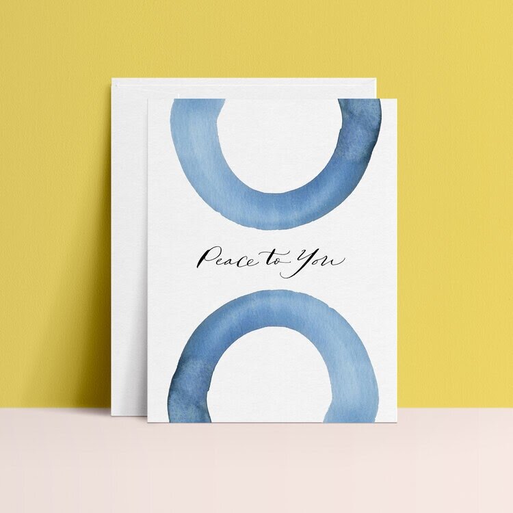 Source: Bryn Chernoff’s Paperfinger shop Bryn chose watercolors for her card, but you can go with any medium you’d like.