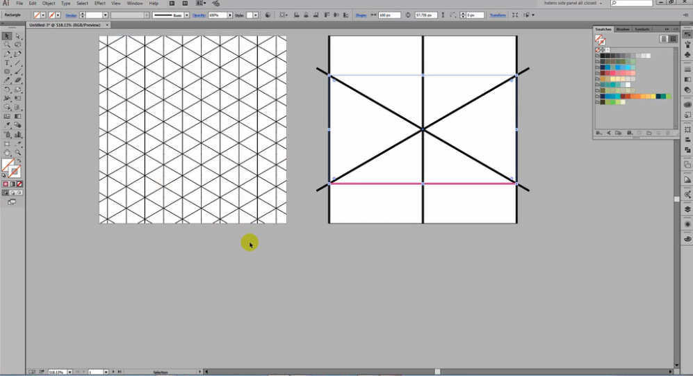 Tools like Adobe Illustrator make it easy for you to create repeating patterns like grids and cubes.