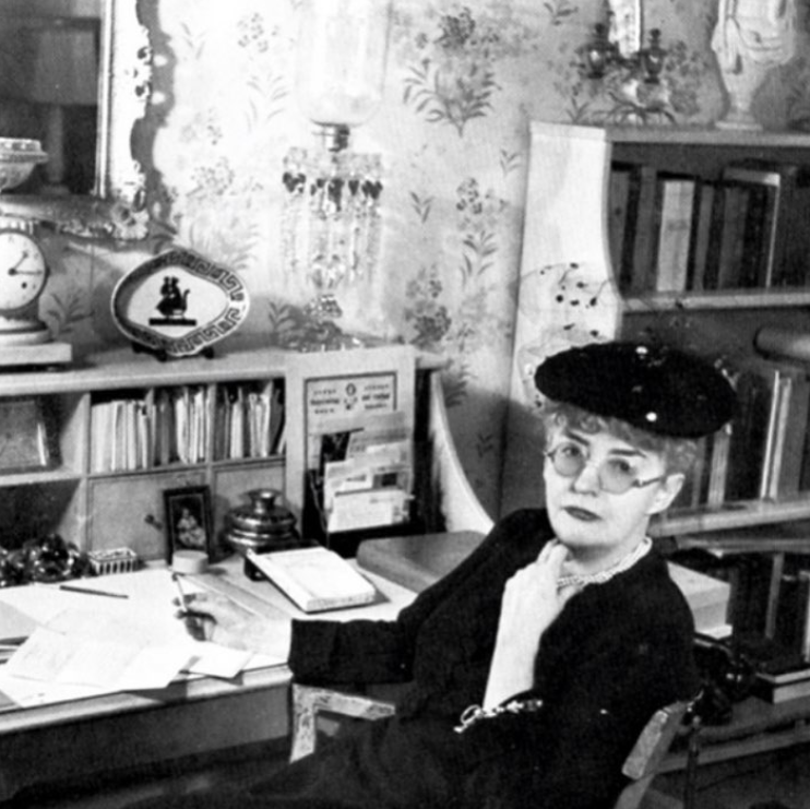 Image via IInstagram @billybaldwinstudio Ruby Ross Wood at her desk.