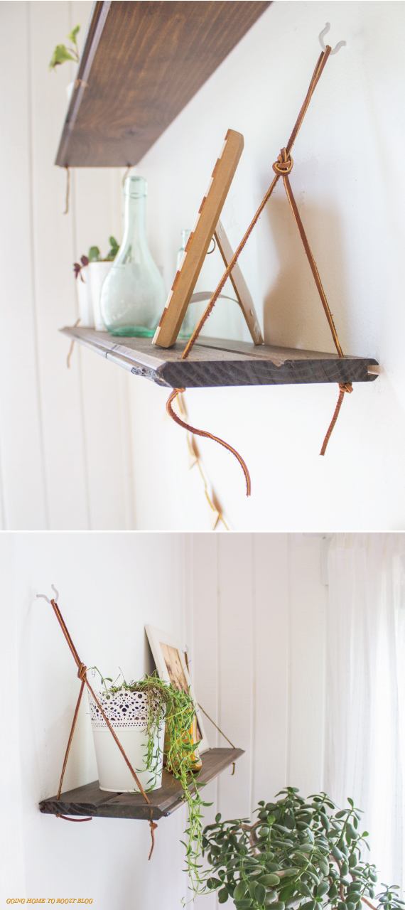 wood hanging shelves