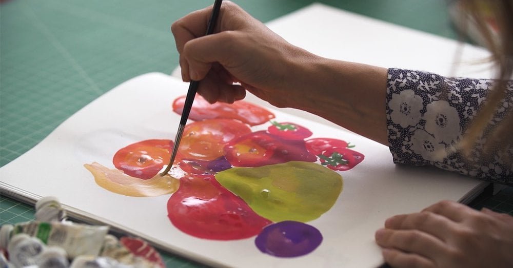 Class still from    Beyond Watercolor: Learn to Paint with Gouache    with Leah Goren