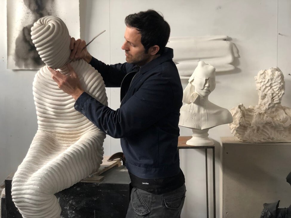 Emil Alzamora in the studio